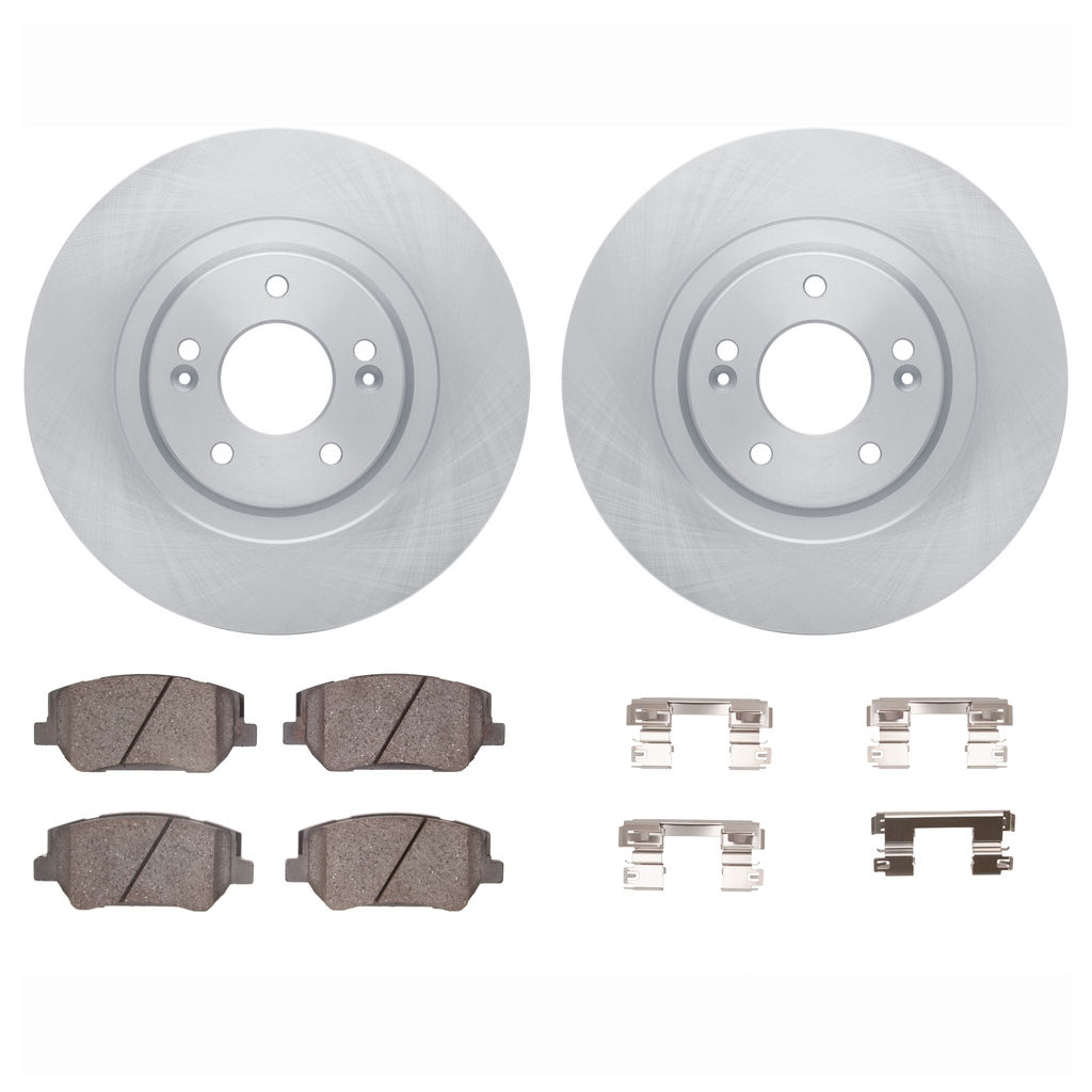 Dynamic Friction 6512-03417 - Brake Kit - Quickstop Rotors and 5000 Brake Pads With Hardware