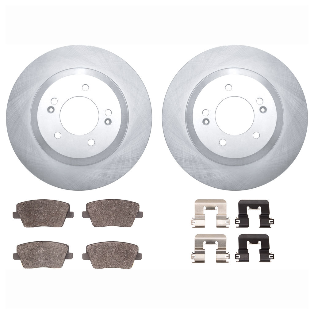 Dynamic Friction 6512-03471 - Brake Kit - Quickstop Rotors and 5000 Brake Pads With Hardware
