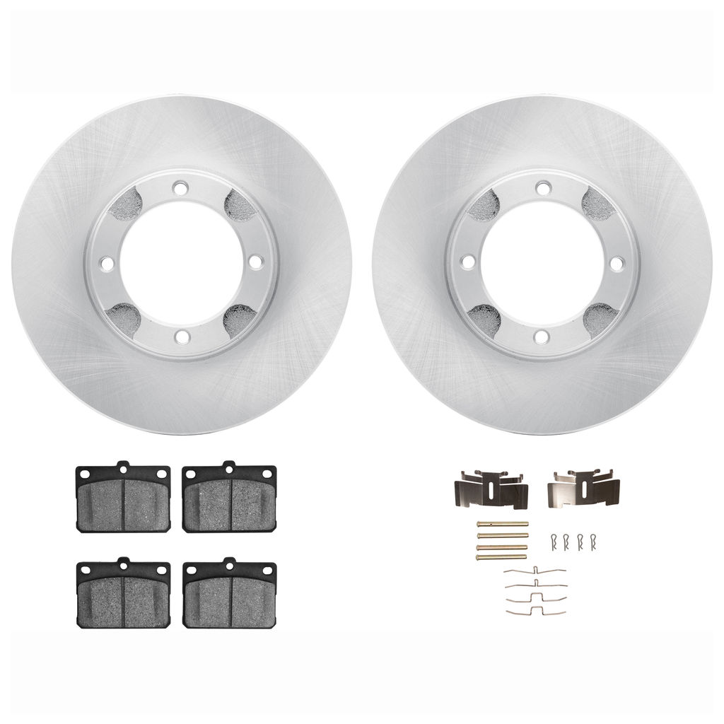 Dynamic Friction 6512-03130 - Brake Kit - Quickstop Rotors and 5000 Brake Pads With Hardware