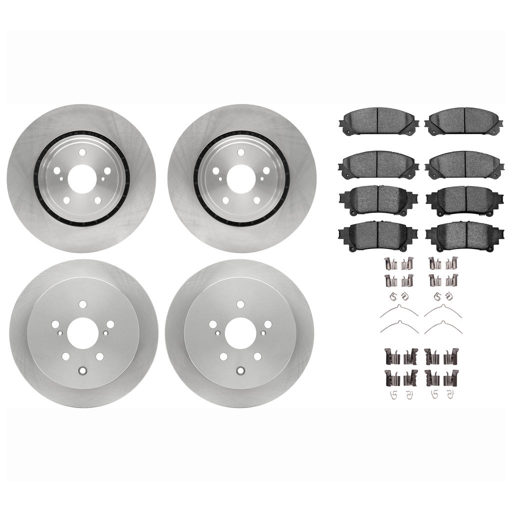 Dynamic Friction 6514-76062 - Brake Kit - Quickstop Rotors and 5000 Brake Pads With Hardware