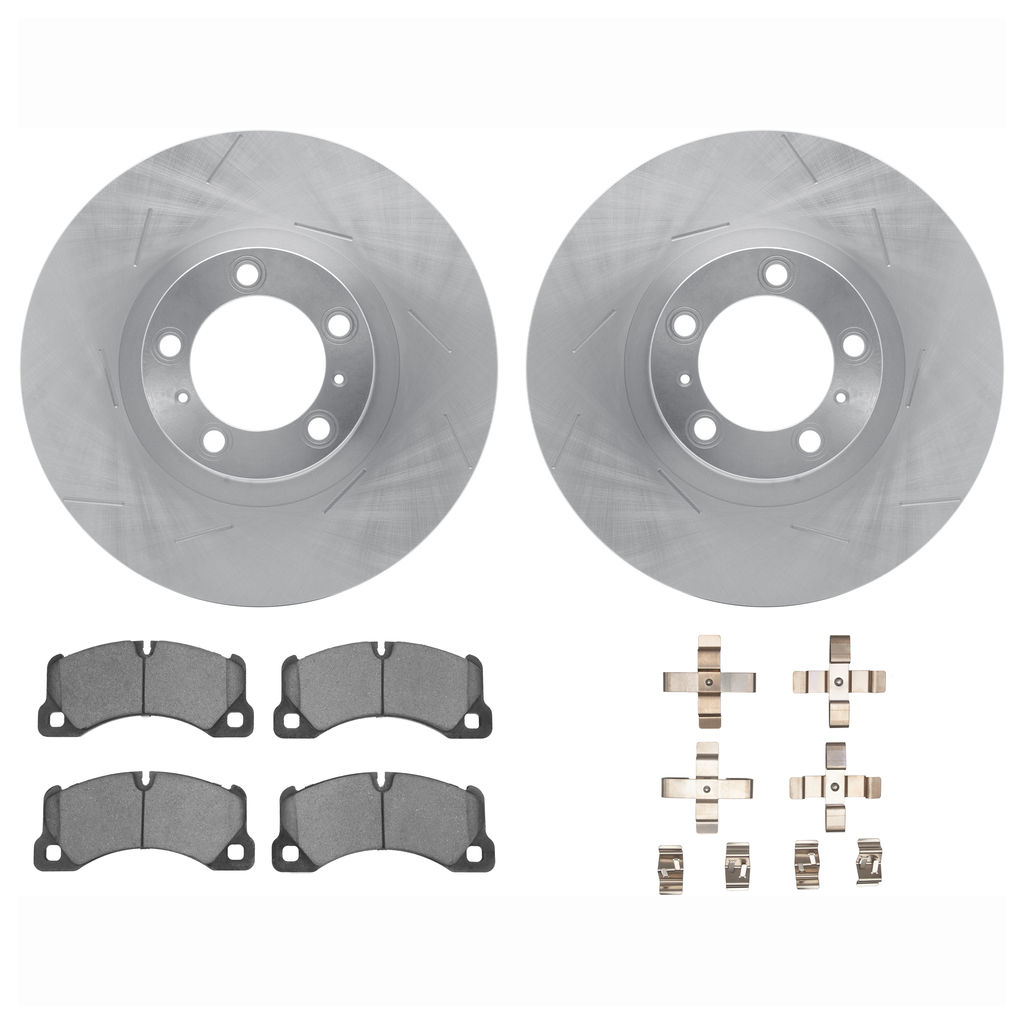 Dynamic Friction 6512-02079 - Brake Kit - Quickstop Rotors and 5000 Brake Pads With Hardware