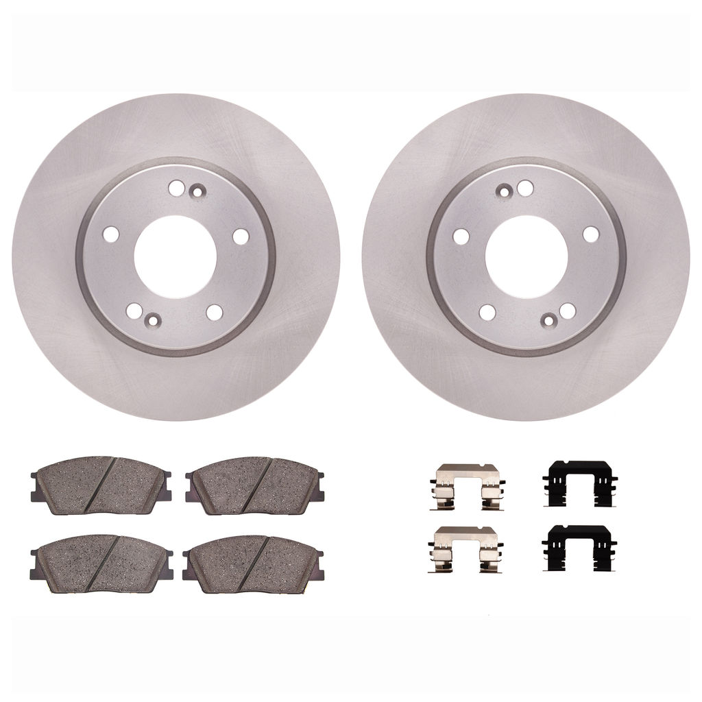Dynamic Friction 6512-03000 - Brake Kit - Quickstop Rotors and 5000 Brake Pads with Hardware