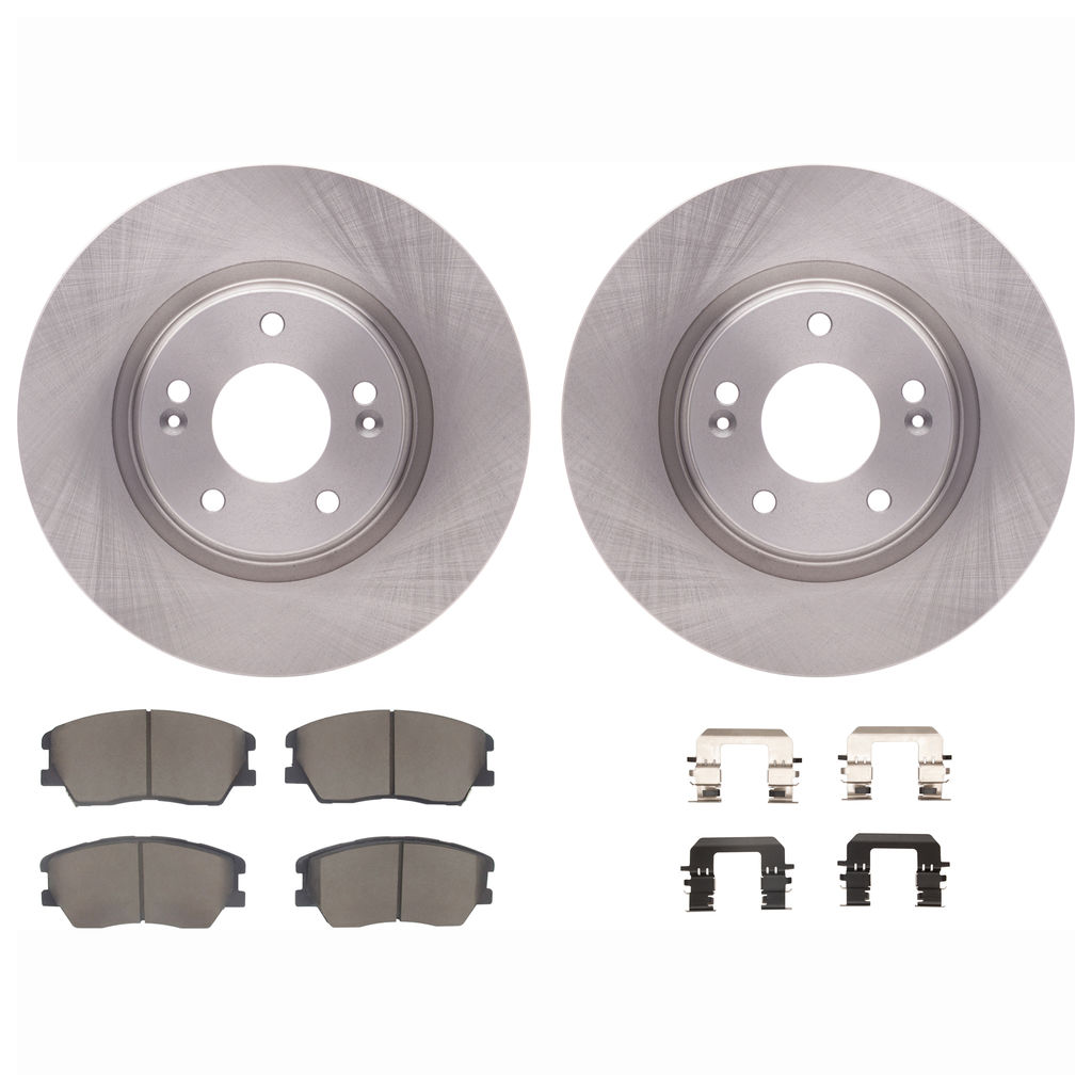 Dynamic Friction 6512-03091 - Brake Kit - Quickstop Rotors and 5000 Brake Pads with Hardware