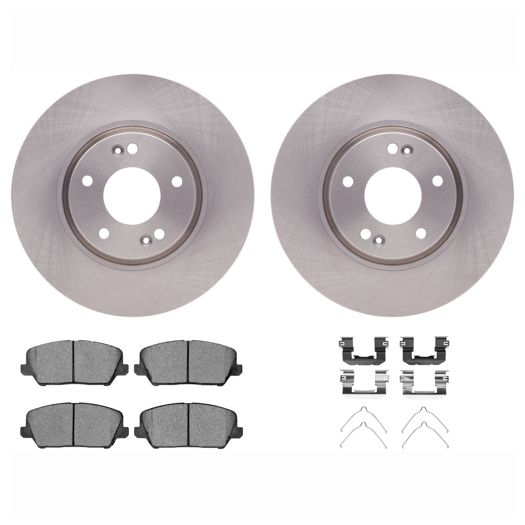 Dynamic Friction 6512-03240 - Brake Kit - Rotors with 5000 Advanced Brake Pads includes Hardware