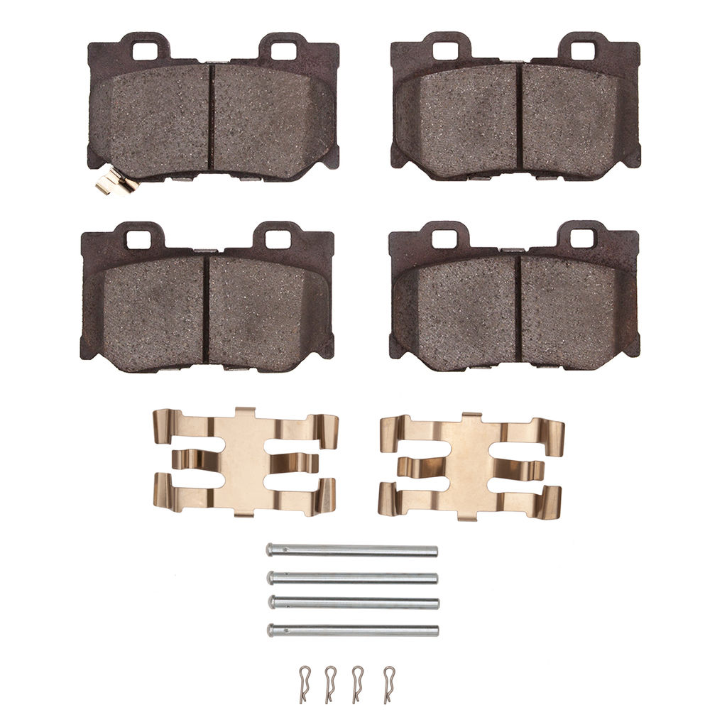 Dynamic Friction 1552-1347-01 - 5000 Advanced Brake Pads - Low Metallic and Hardware Kit
