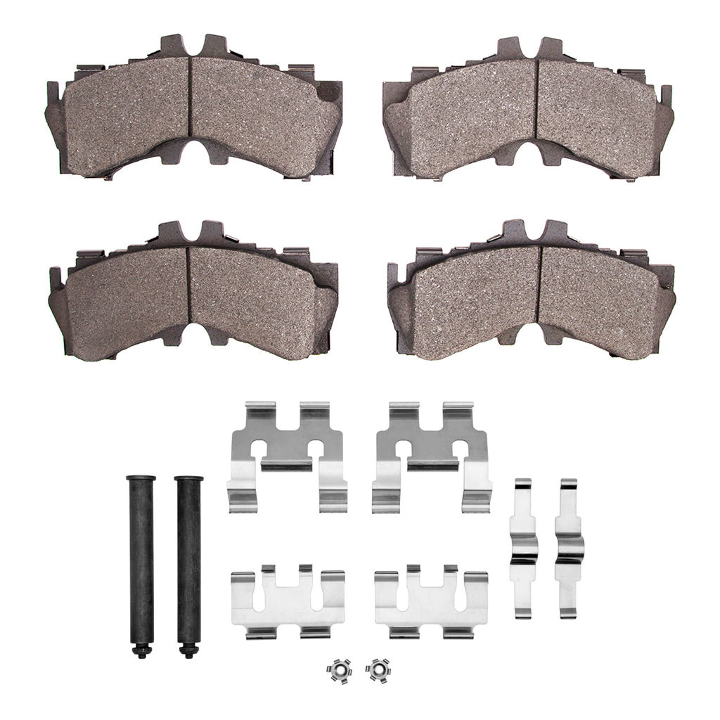 Dynamic Friction 1553-2062-01 - 5000 Advanced Brake Pads - Low Metallic and Hardware Kit