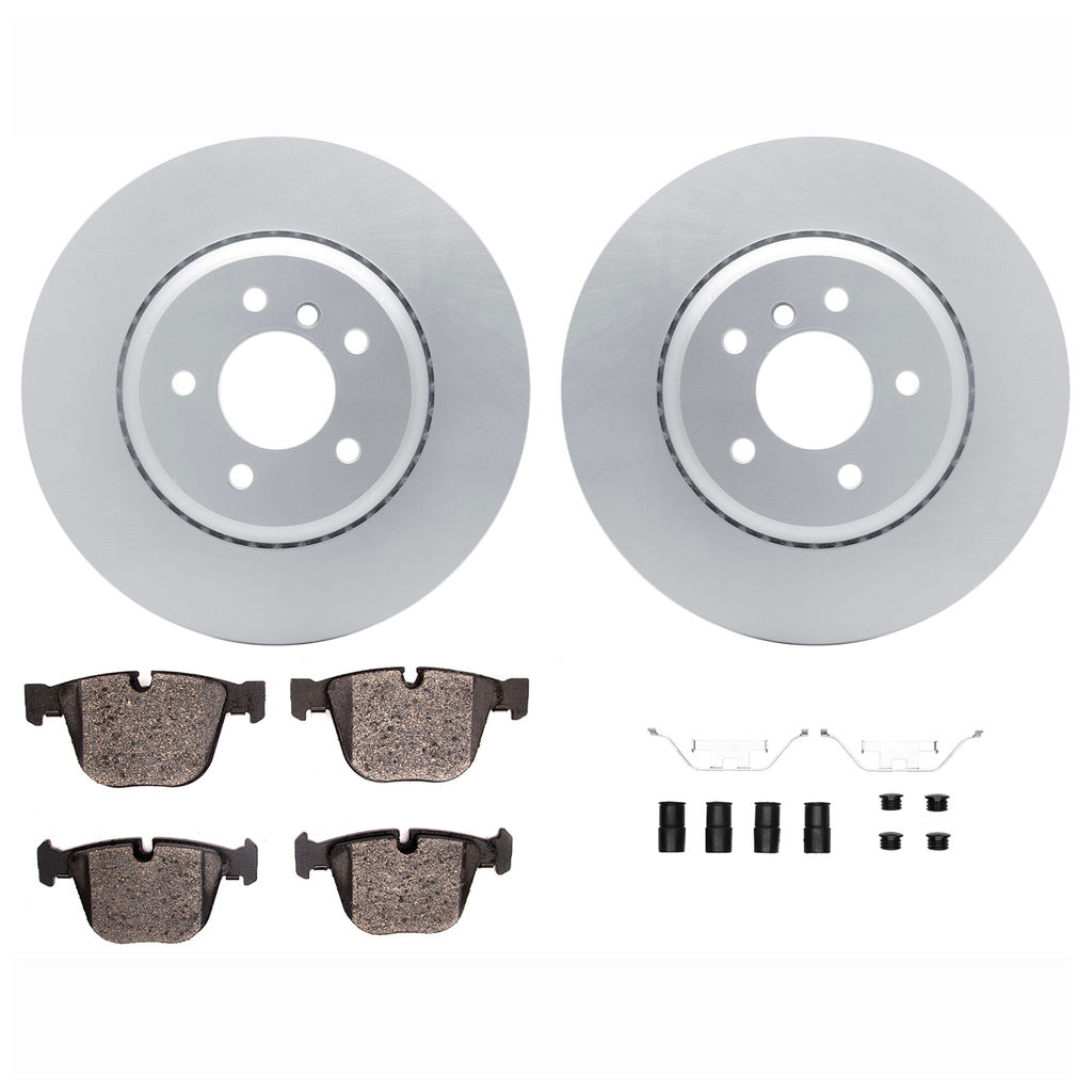 Dynamic Friction 4612-31035 - Brake Kit - Geostop Rotors and 5000 Euro Ceramic Brake Pads with Hardware