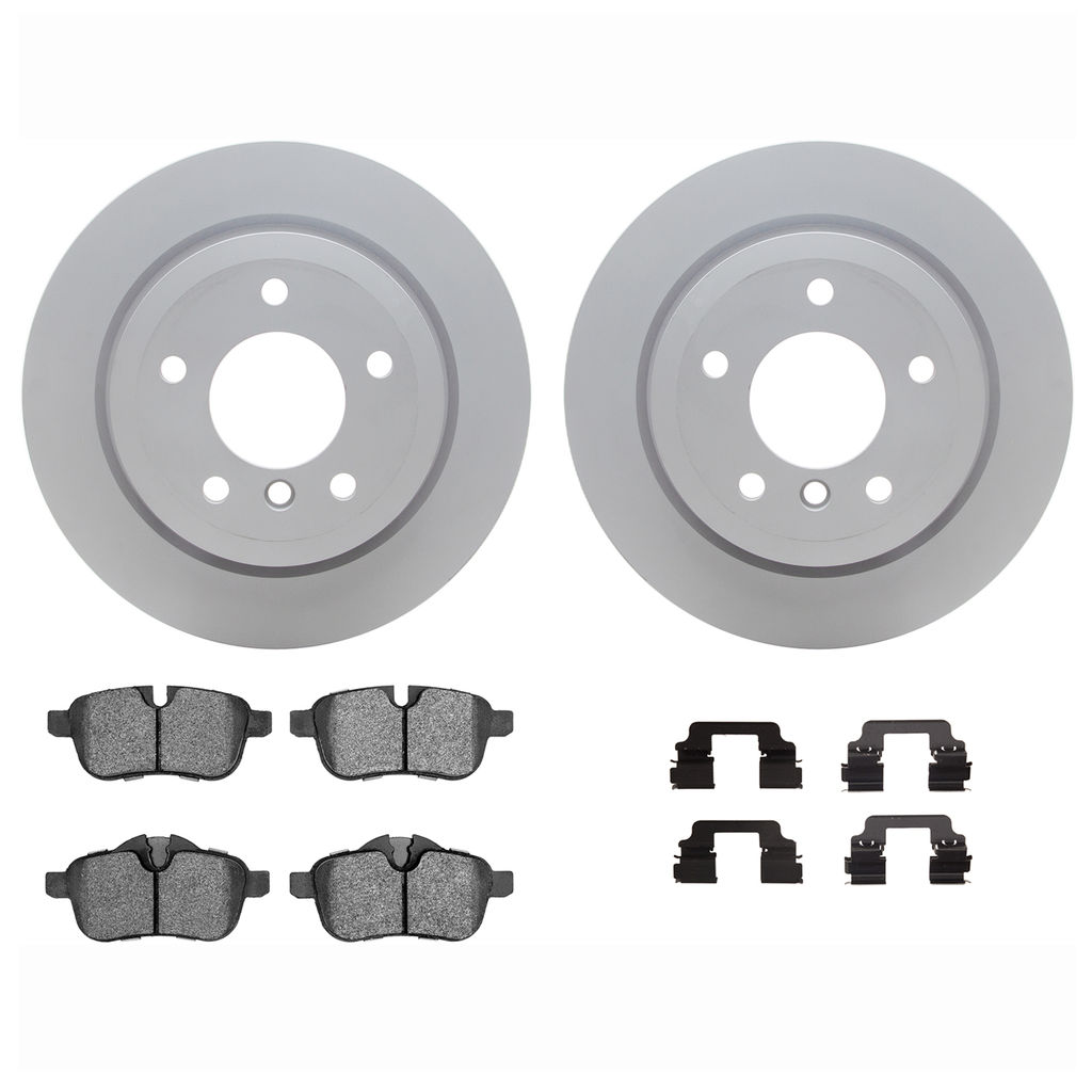 Dynamic Friction 4612-31059 - Brake Kit - Geostop Rotors and 5000 Euro Ceramic Brake Pads with Hardware