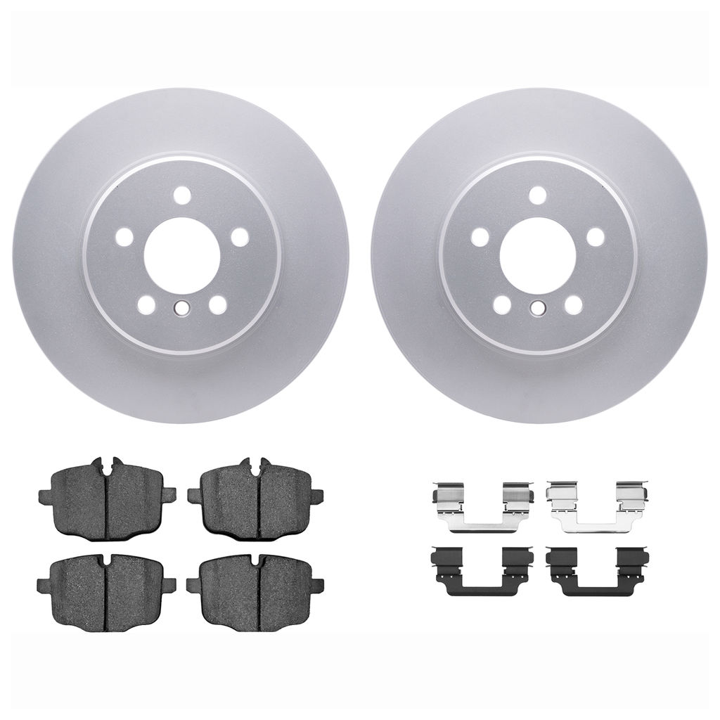 Dynamic Friction 4612-31064 - Brake Kit - Geostop Rotors and 5000 Euro Ceramic Brake Pads with Hardware
