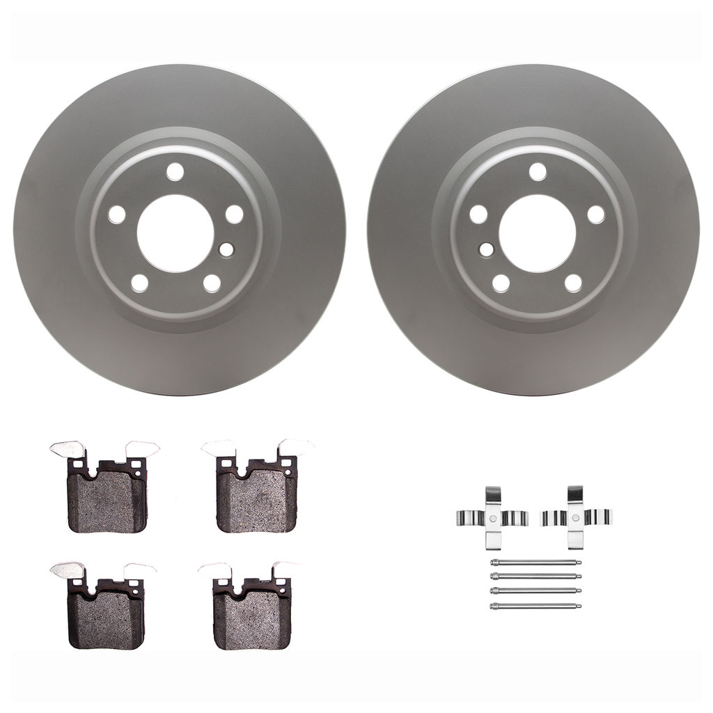 Dynamic Friction 4612-31071 - Brake Kit - Geostop Rotors and 5000 Euro Ceramic Brake Pads with Hardware