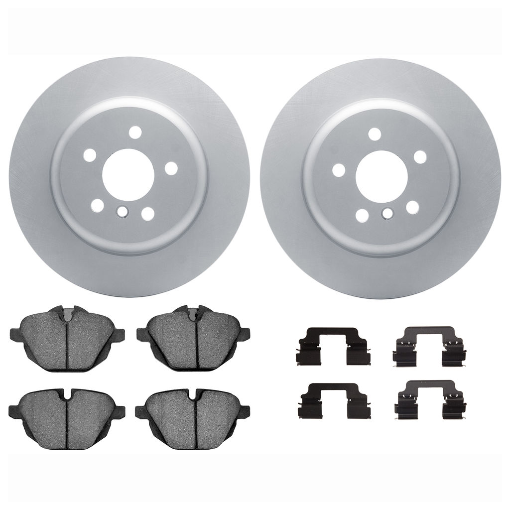 Dynamic Friction 4612-31095 - Brake Kit - Geostop Rotors and 5000 Euro Ceramic Brake Pads with Hardware