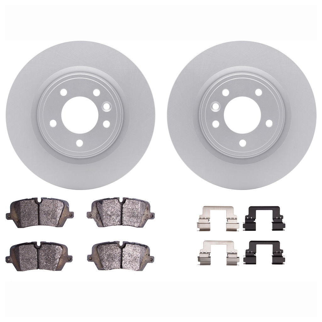 Dynamic Friction 4612-11029 - Brake Kit - Geostop Rotors and 5000 Euro Ceramic Brake Pads with Hardware