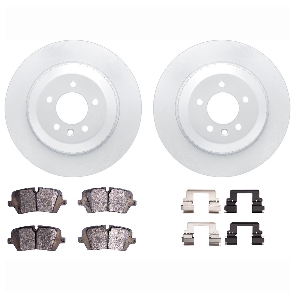 Dynamic Friction 4612-11033 - Brake Kit - Geostop Rotors and 5000 Euro Ceramic Brake Pads with Hardware