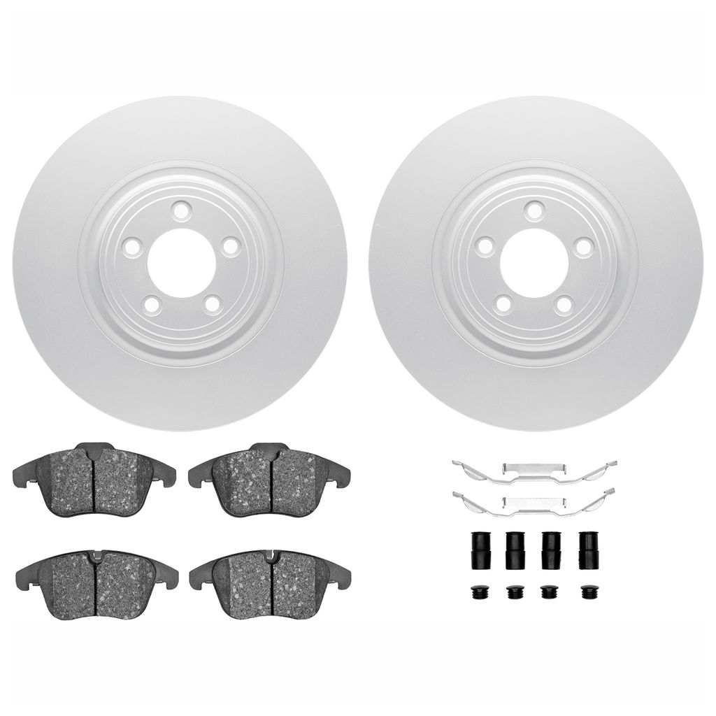 Dynamic Friction 4612-20011 - Brake Kit - Geostop Rotors and 5000 Euro Ceramic Brake Pads with Hardware