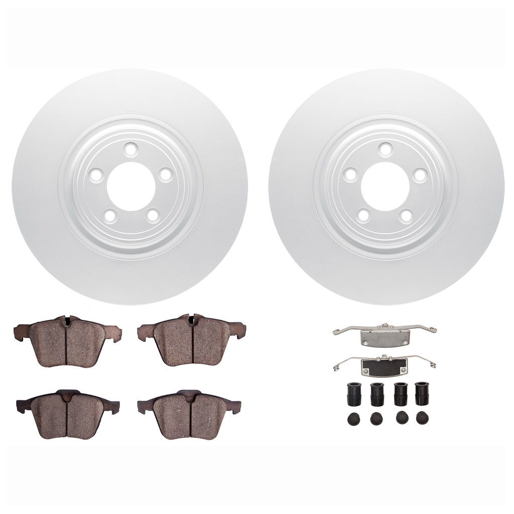 Dynamic Friction 4612-20012 - Brake Kit - Geostop Rotors and 5000 Euro Ceramic Brake Pads with Hardware