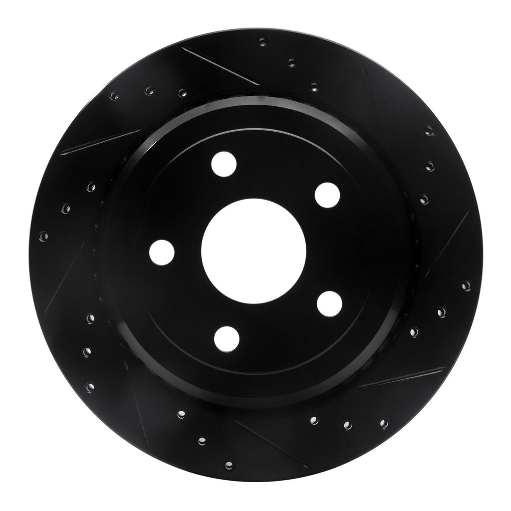 Dynamic Friction 633-42006R - Drilled and Slotted Black Zinc Brake Rotor