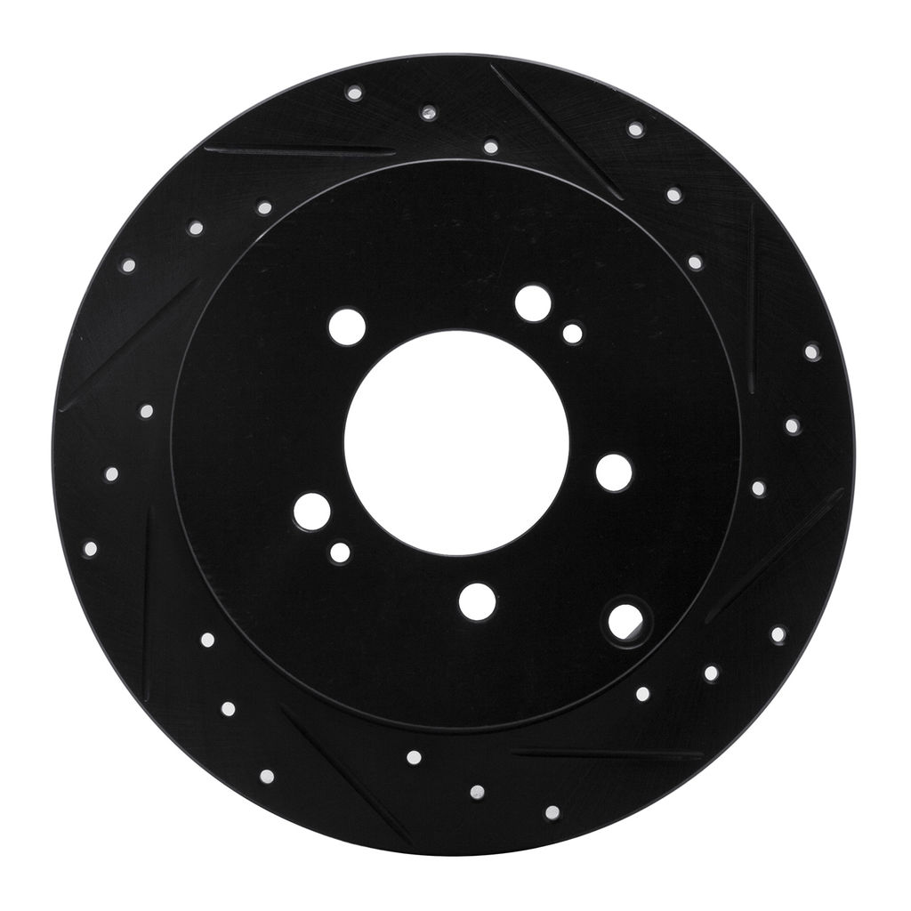 Dynamic Friction 633-72062R - Drilled and Slotted Black Zinc Brake Rotor