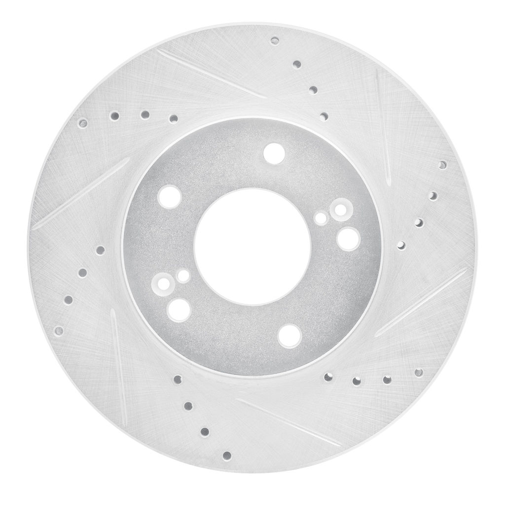 Dynamic Friction 631-03013R - Drilled and Slotted Silver Zinc Brake Rotor