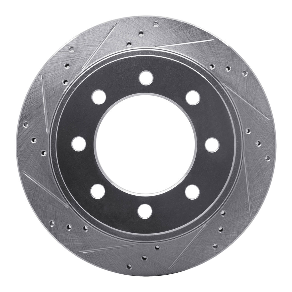 Dynamic Friction 631-40103L - Drilled and Slotted Silver Zinc Brake Rotor