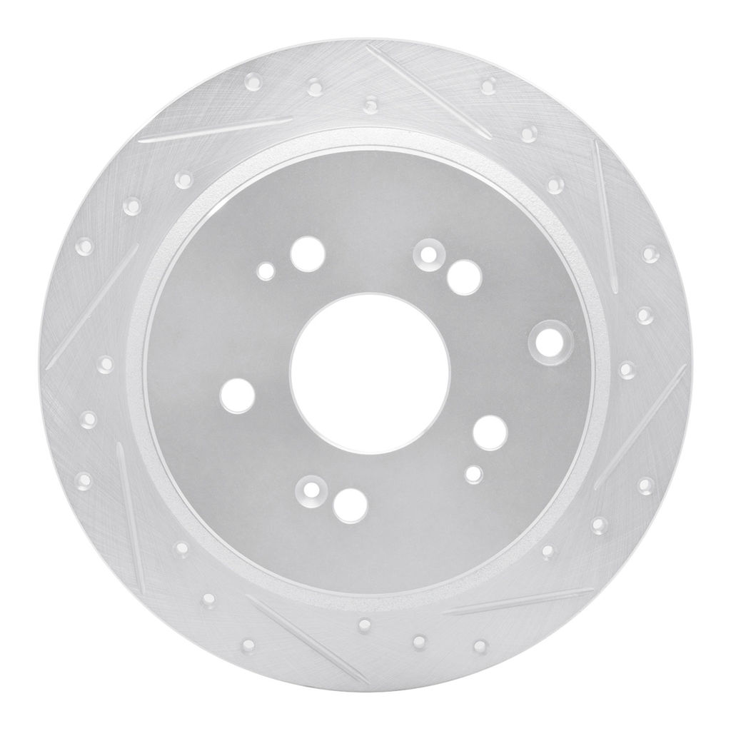 Dynamic Friction 631-59050R - Drilled and Slotted Silver Zinc Brake Rotor