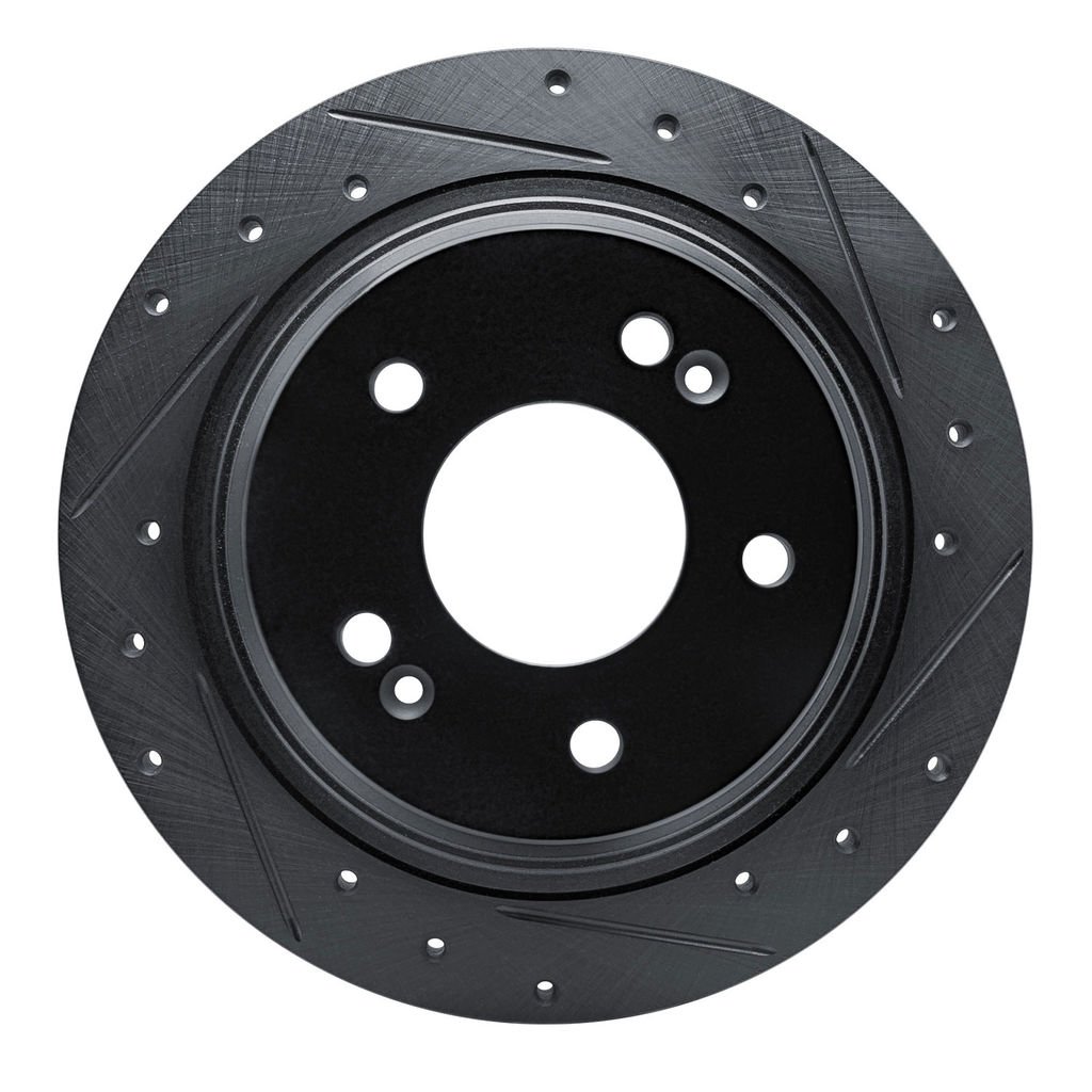 Dynamic Friction 633-03063R - Drilled and Slotted Black Zinc Brake Rotor