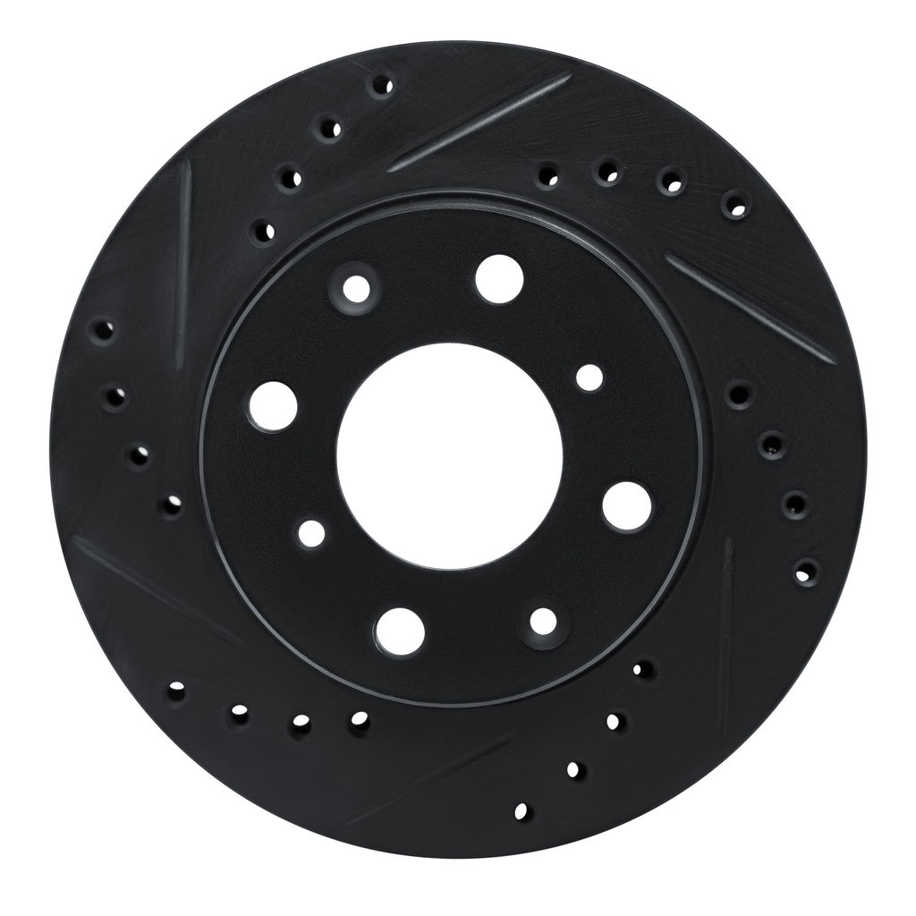 Dynamic Friction 633-59003L - Drilled and Slotted Black Zinc Brake Rotor