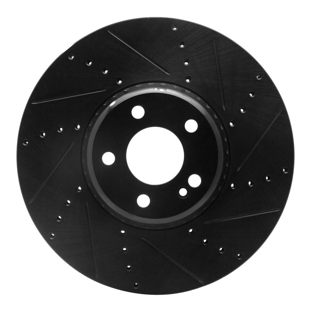 Dynamic Friction 633-63119R - Drilled and Slotted Black Zinc Brake Rotor