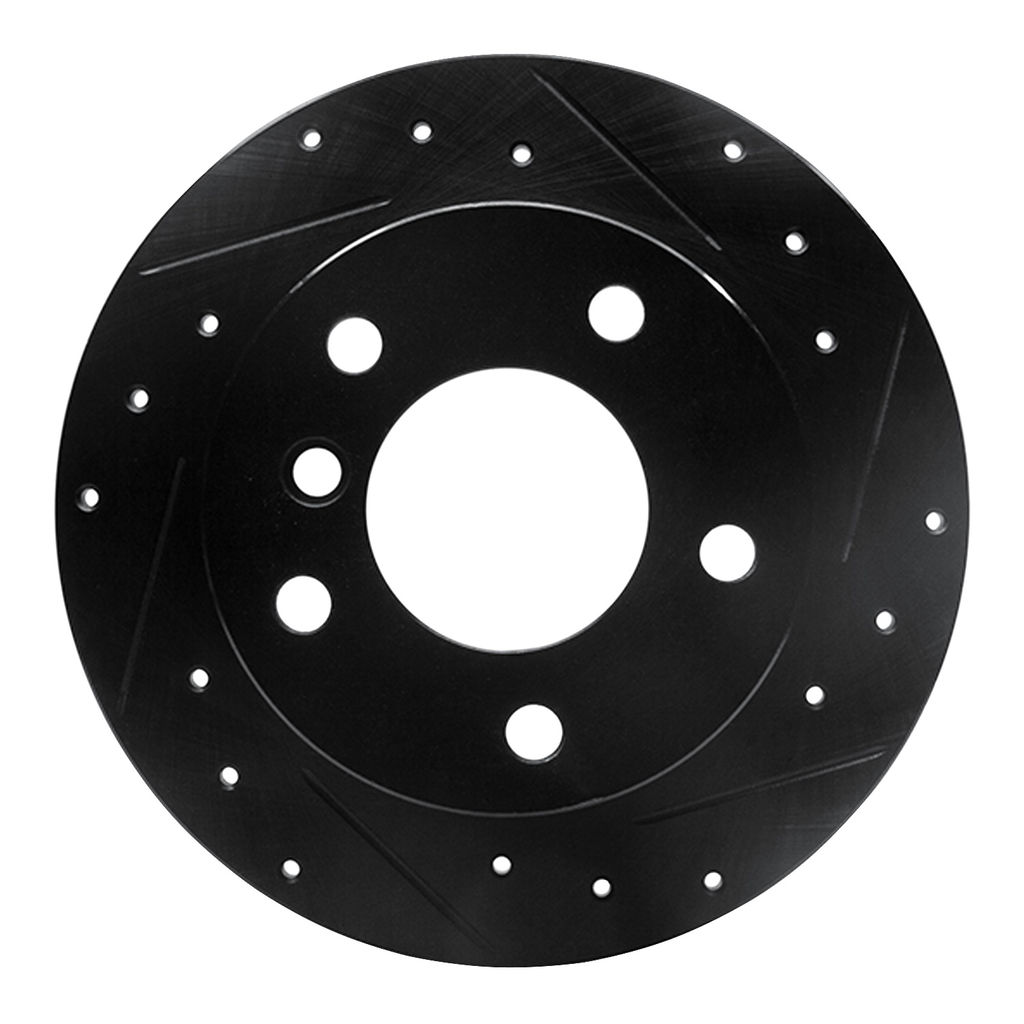 Dynamic Friction 633-31045R - Drilled and Slotted Black Zinc Brake Rotor
