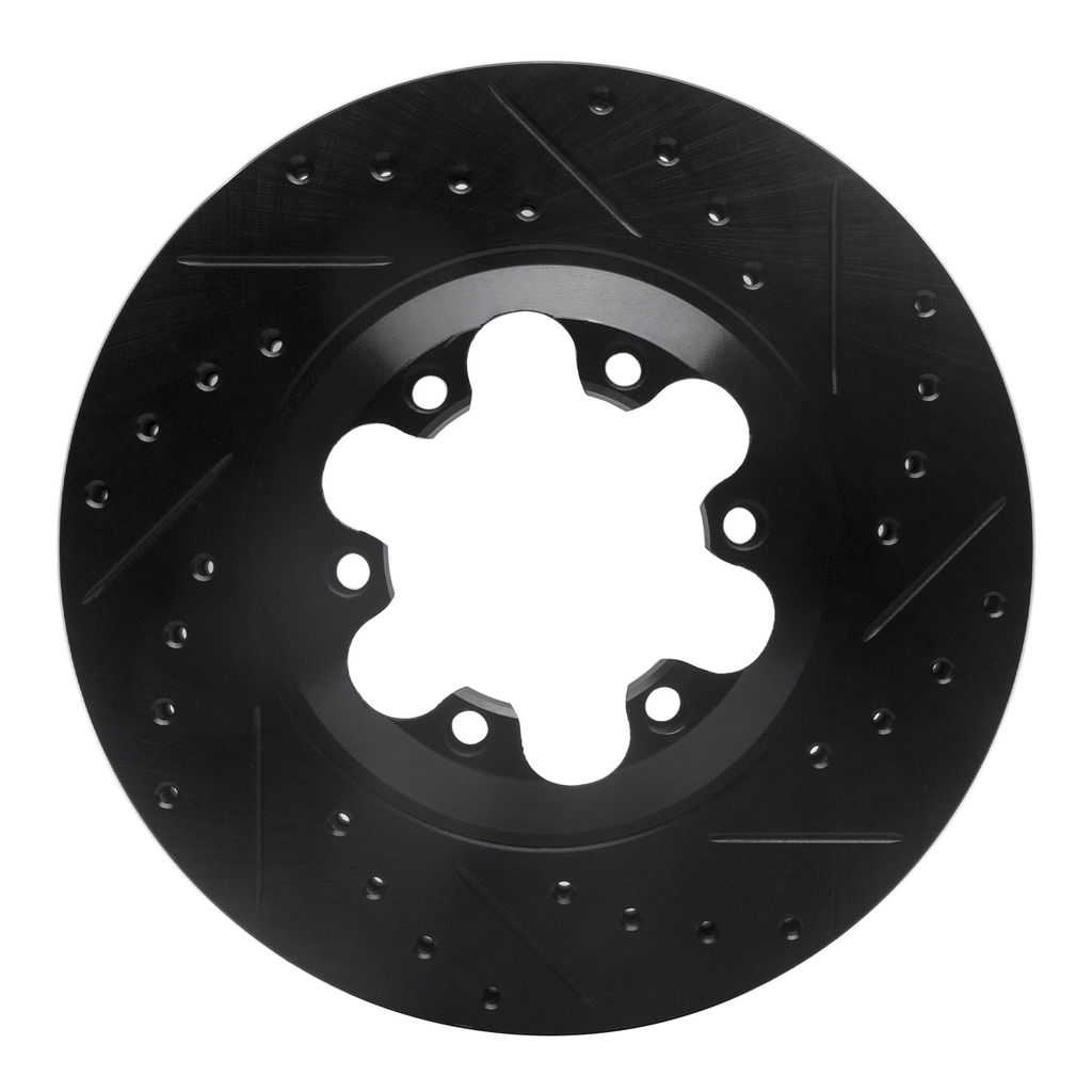 Dynamic Friction 633-48049R - Drilled and Slotted Black Zinc Brake Rotor