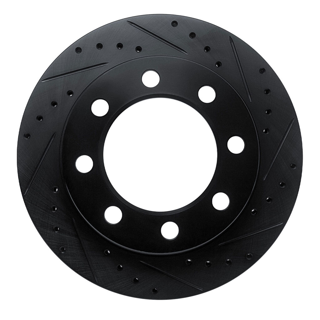Dynamic Friction 633-40056R - Drilled and Slotted Black Zinc Brake Rotor