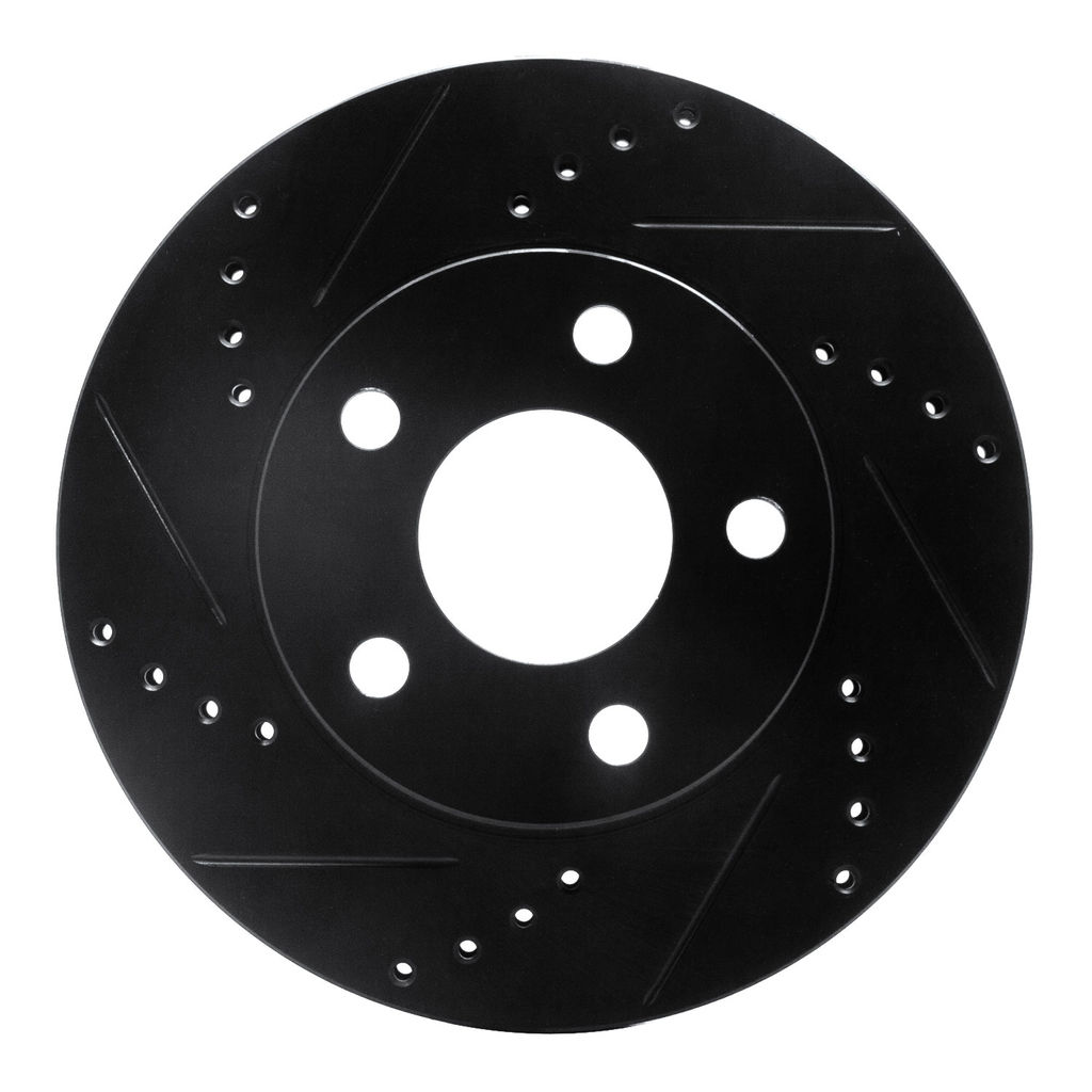 Dynamic Friction 633-52011L - Drilled and Slotted Black Zinc Brake Rotor