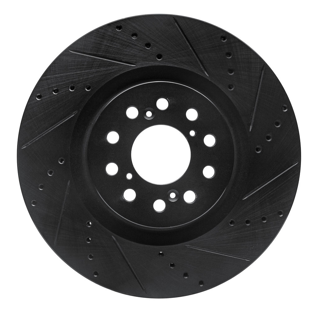 Dynamic Friction 633-59065R - Drilled and Slotted Black Zinc Brake Rotor