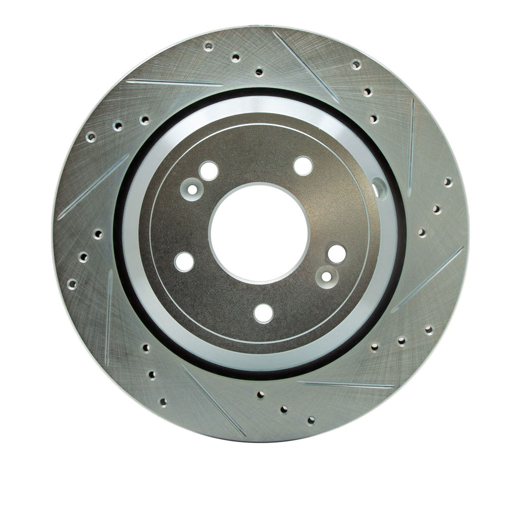 Dynamic Friction 631-03035R - Drilled and Slotted Silver Zinc Brake Rotor