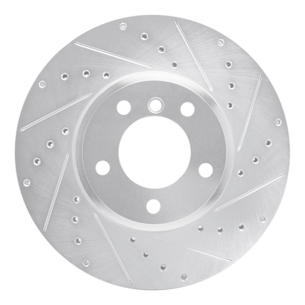 Dynamic Friction 631-31062R - Drilled and Slotted Silver Zinc Brake Rotor
