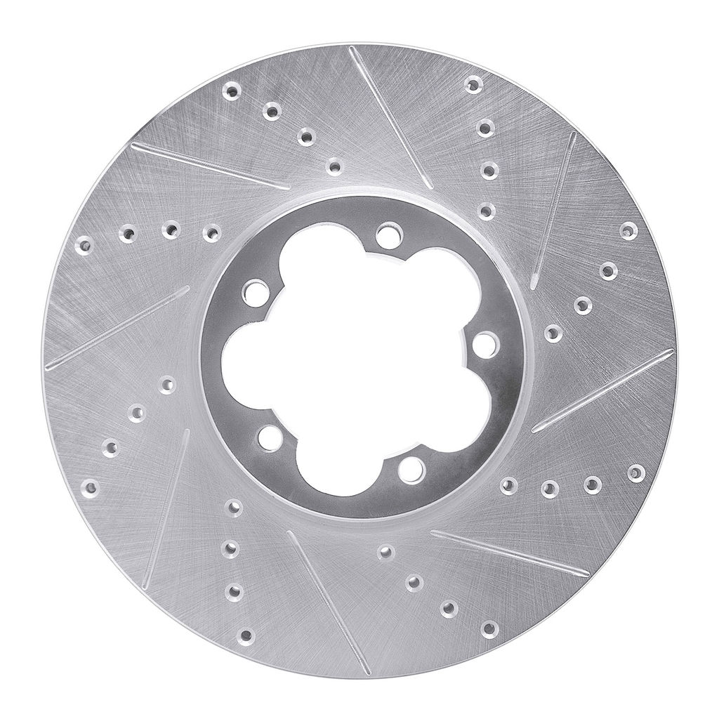 Dynamic Friction 631-54230R - Drilled and Slotted Silver Zinc Brake Rotor