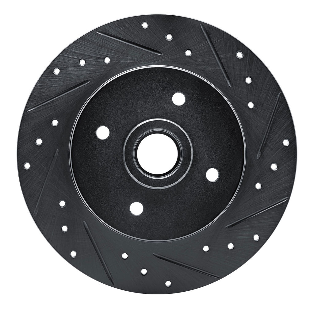 Dynamic Friction 633-67019R - Drilled and Slotted Black Zinc Brake Rotor
