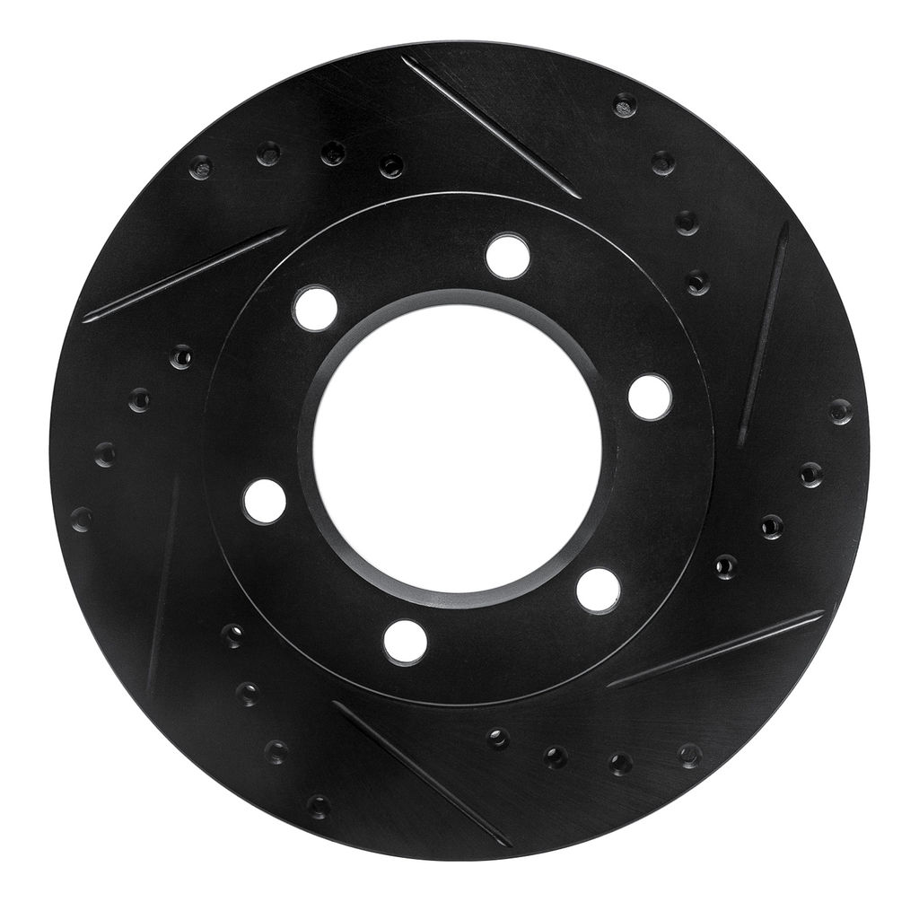 Dynamic Friction 633-42031R - Drilled and Slotted Black Zinc Brake Rotor