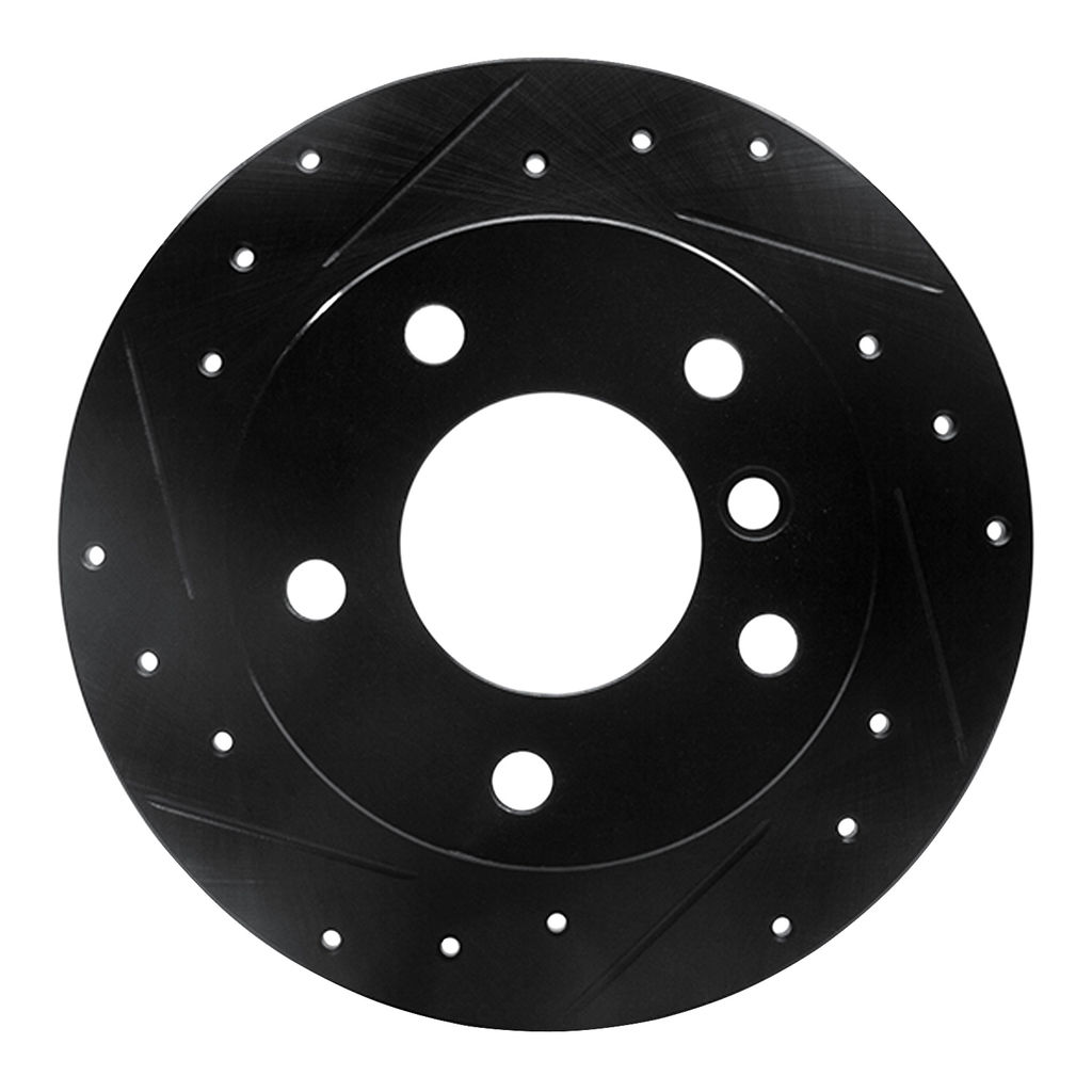 Dynamic Friction 633-31045L - Drilled and Slotted Black Zinc Brake Rotor