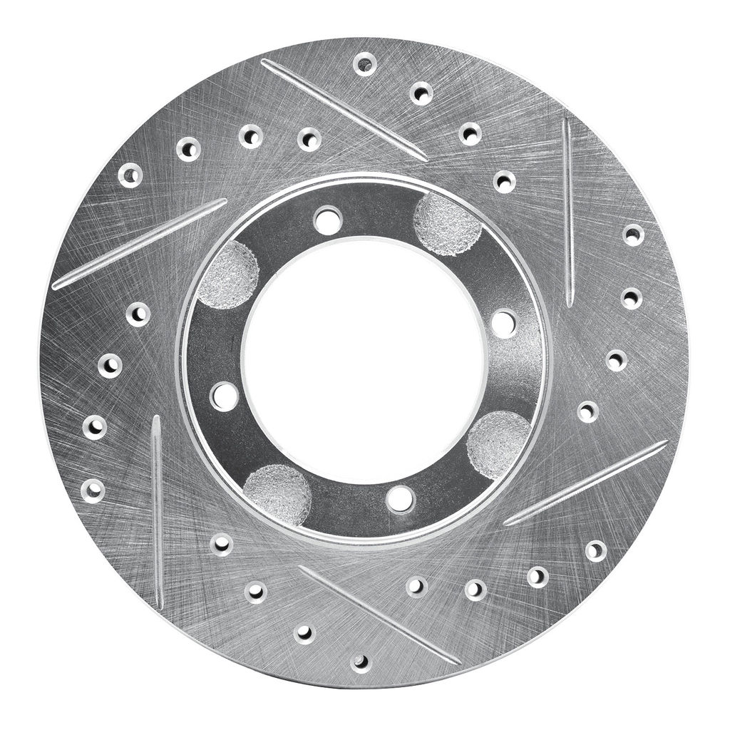 Dynamic Friction 631-03005R - Drilled and Slotted Silver Zinc Brake Rotor
