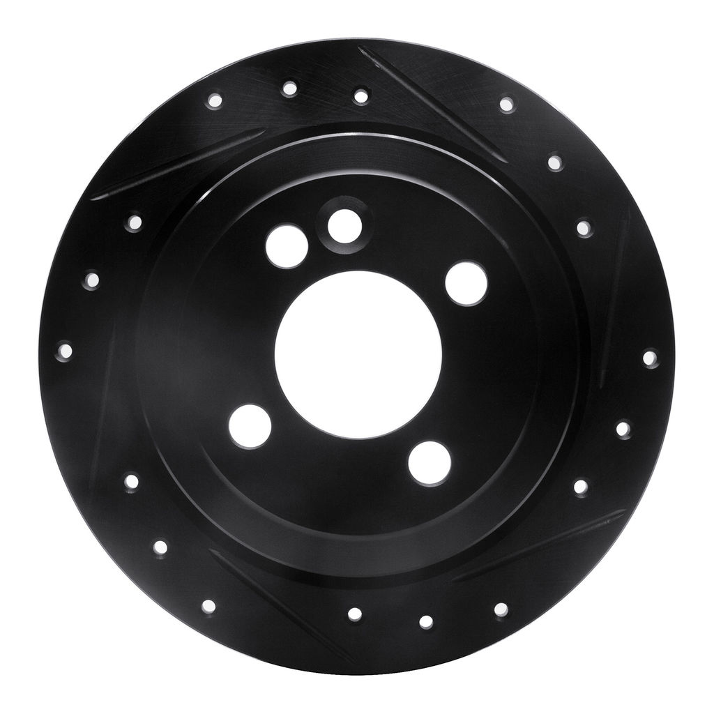 Dynamic Friction 633-32003R - Drilled and Slotted Black Zinc Brake Rotor
