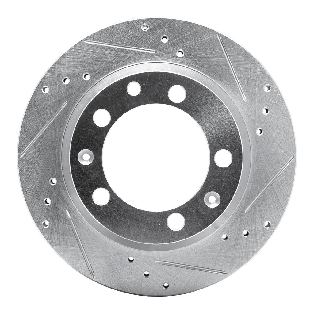 Dynamic Friction 631-02006R - Drilled and Slotted Silver Zinc Brake Rotor
