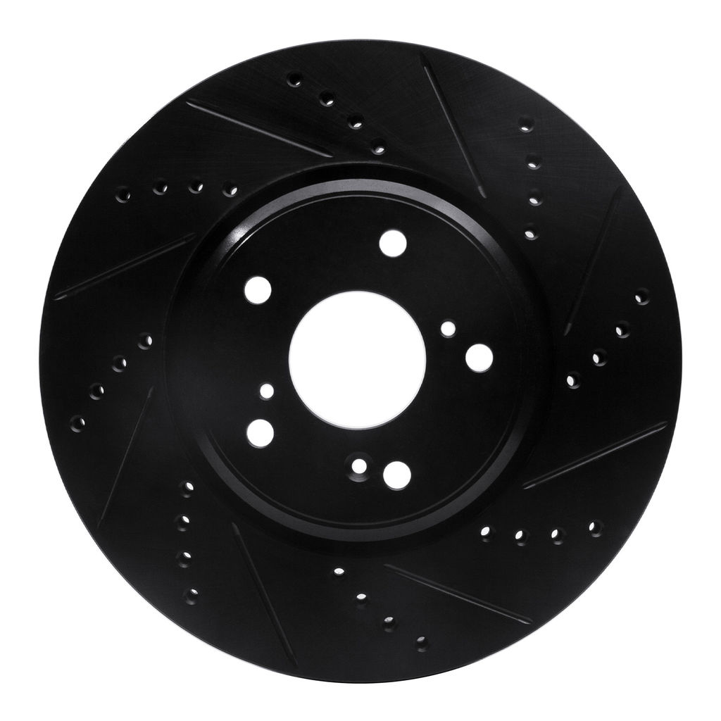 Dynamic Friction 633-59063R - Drilled and Slotted Black Zinc Brake Rotor