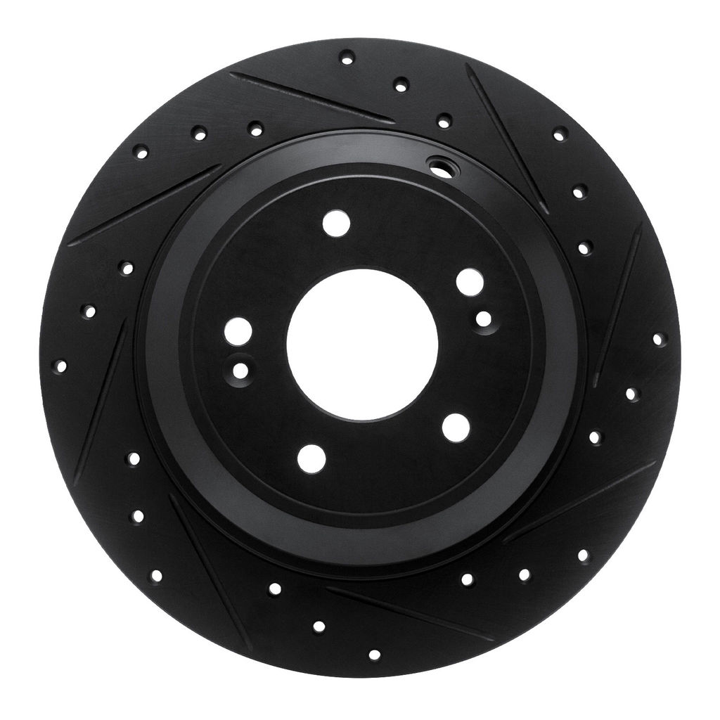 Dynamic Friction 633-21041R - Drilled and Slotted Black Zinc Brake Rotor