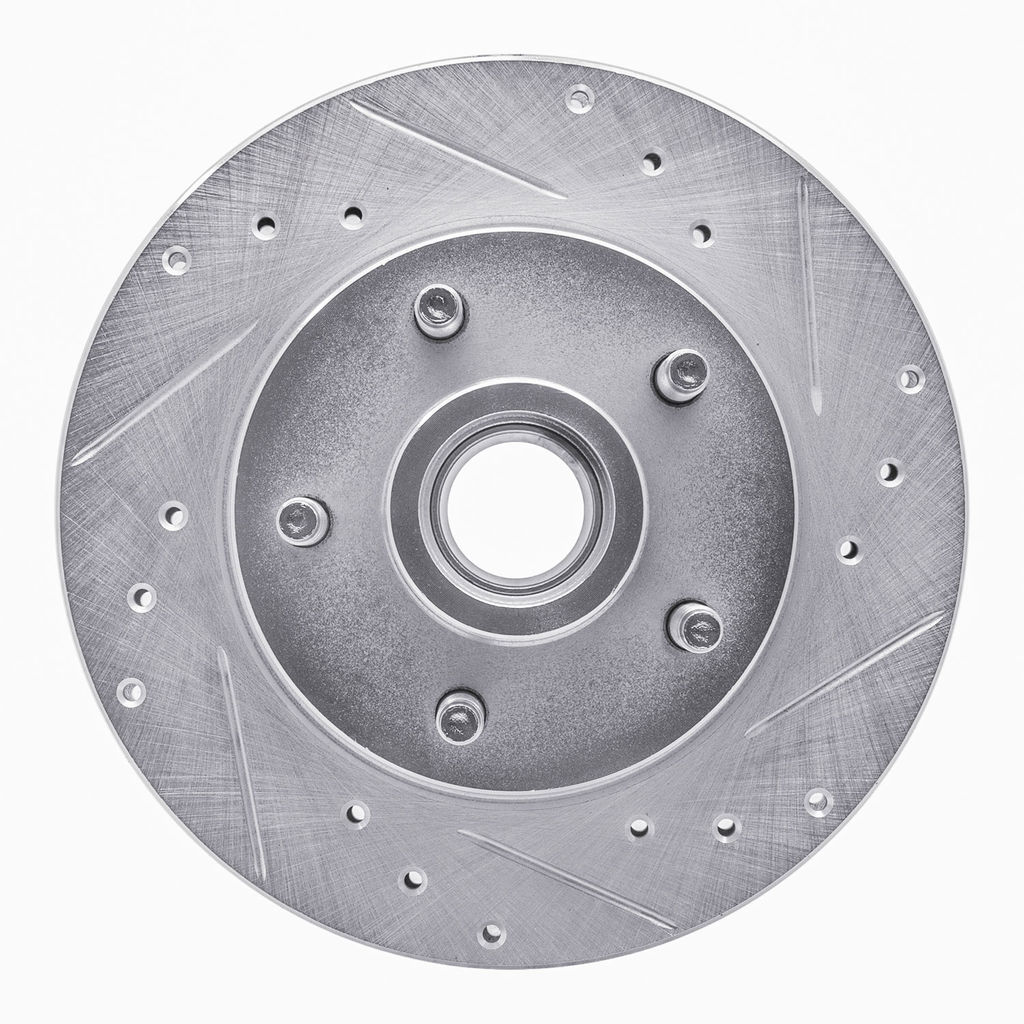 Dynamic Friction 631-54126R - Drilled and Slotted Silver Zinc Brake Rotor