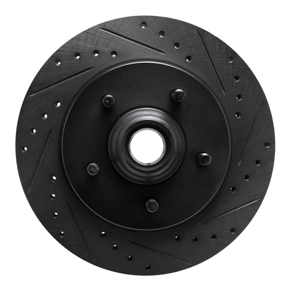 Dynamic Friction 633-54170R - Drilled and Slotted Black Zinc Brake Rotor