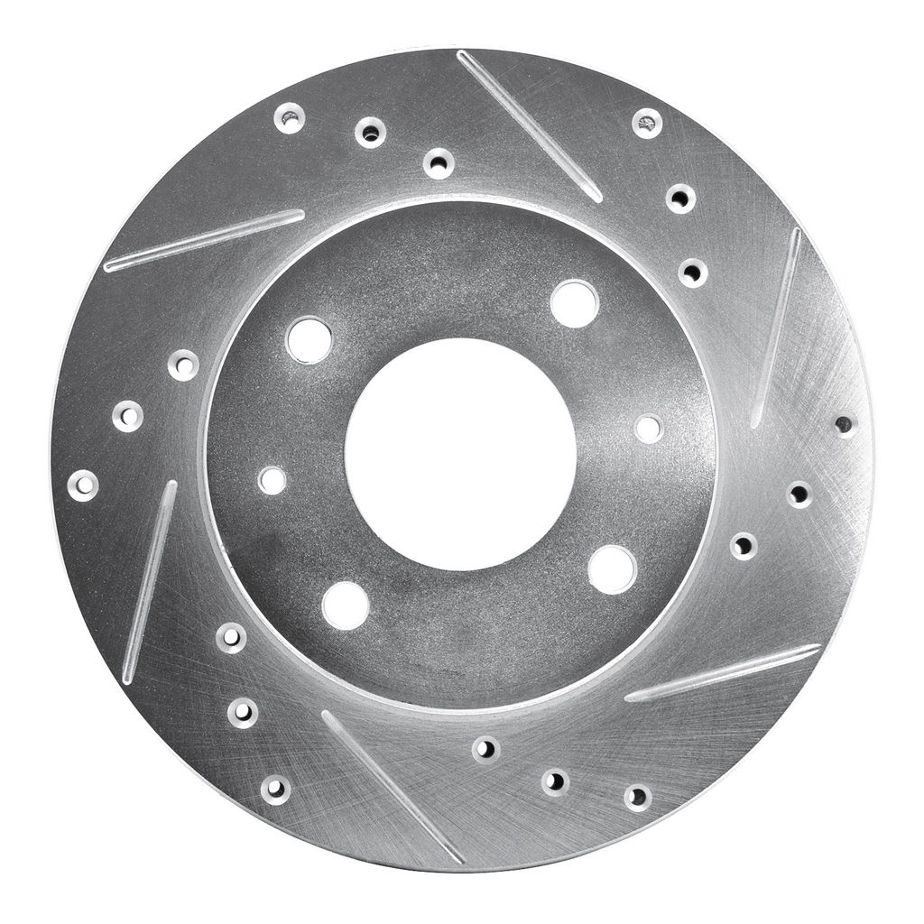 Dynamic Friction 631-03004R - Drilled and Slotted Silver Zinc Brake Rotor