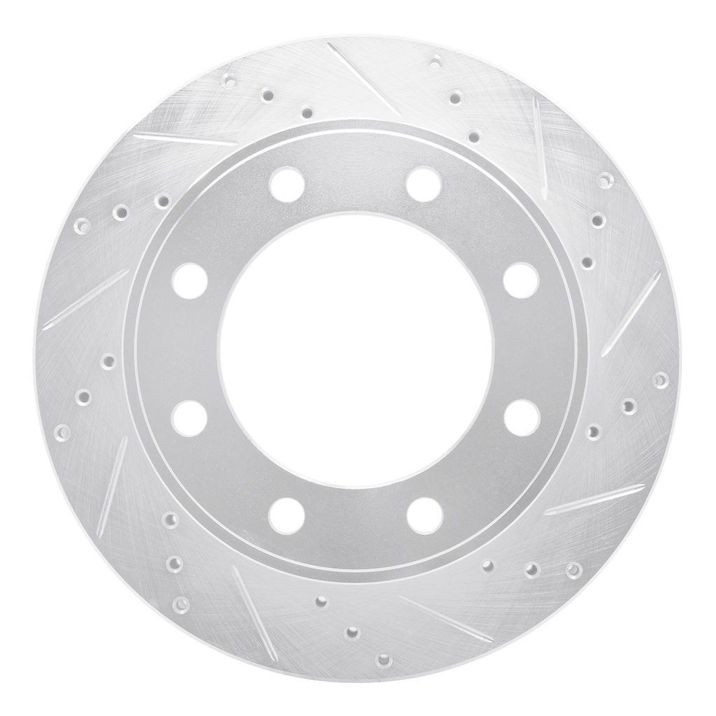 Dynamic Friction 631-54174R - Drilled and Slotted Silver Zinc Brake Rotor