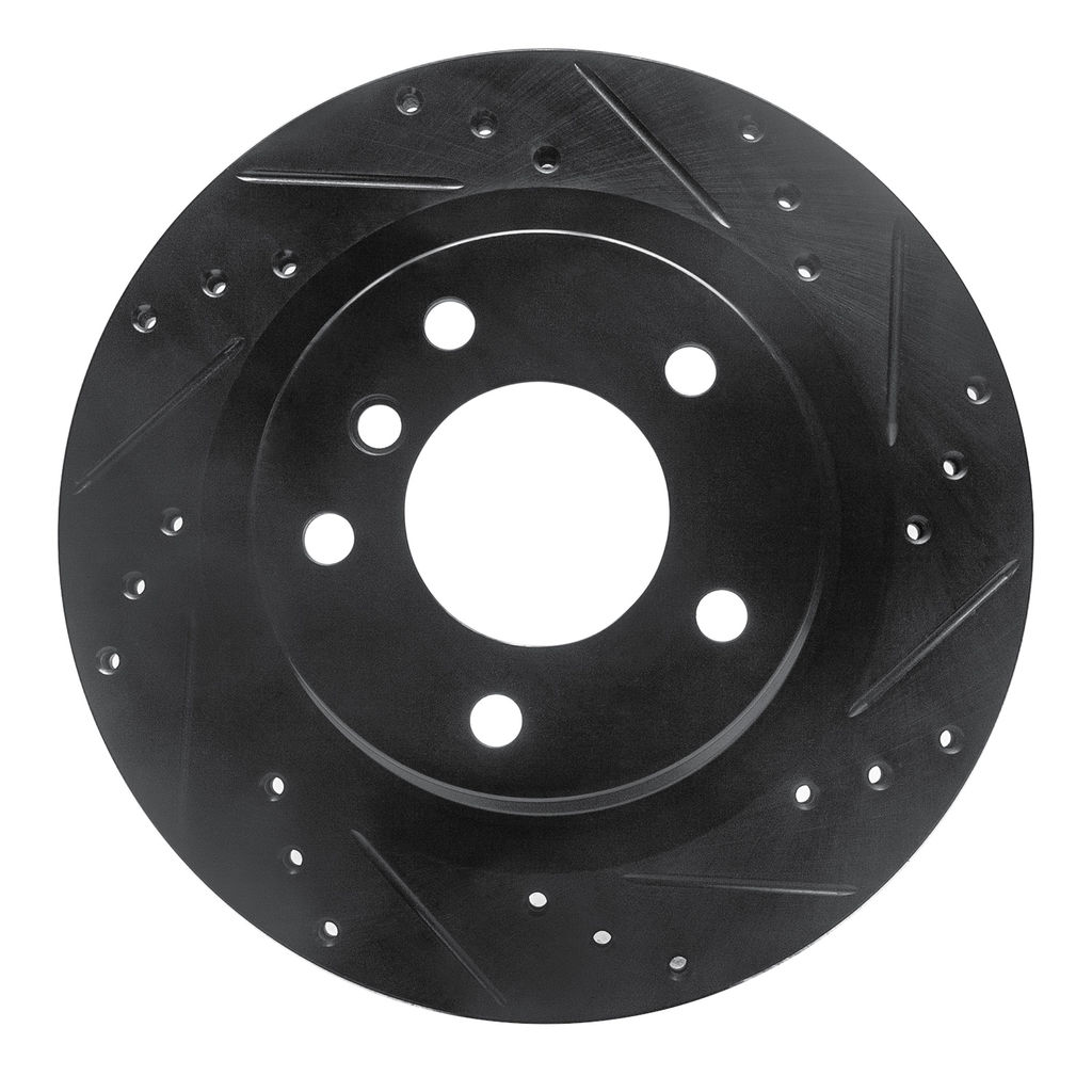 Dynamic Friction 633-31068R - Drilled and Slotted Black Zinc Brake Rotor
