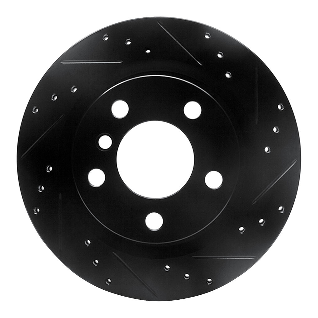 Dynamic Friction 633-31111R - Drilled and Slotted Black Zinc Brake Rotor