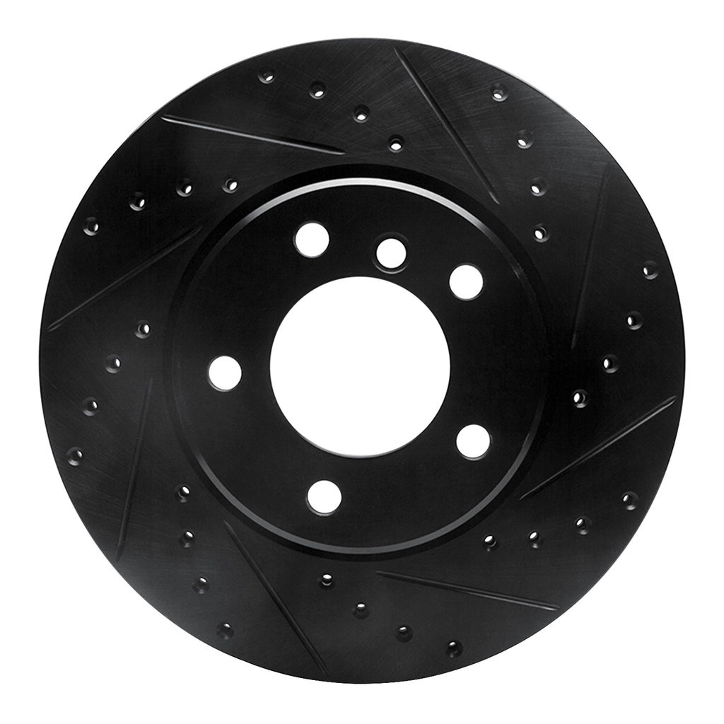 Dynamic Friction 633-31065R - Drilled and Slotted Black Zinc Brake Rotor